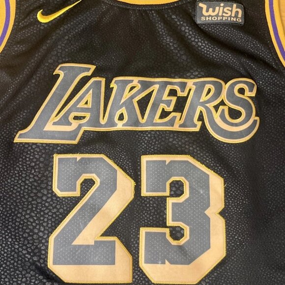 LA Lakers LeBron James #23 Nike Wish NBA Swingman Jersey Size 56 Black Stitched - Picture 5 of 16